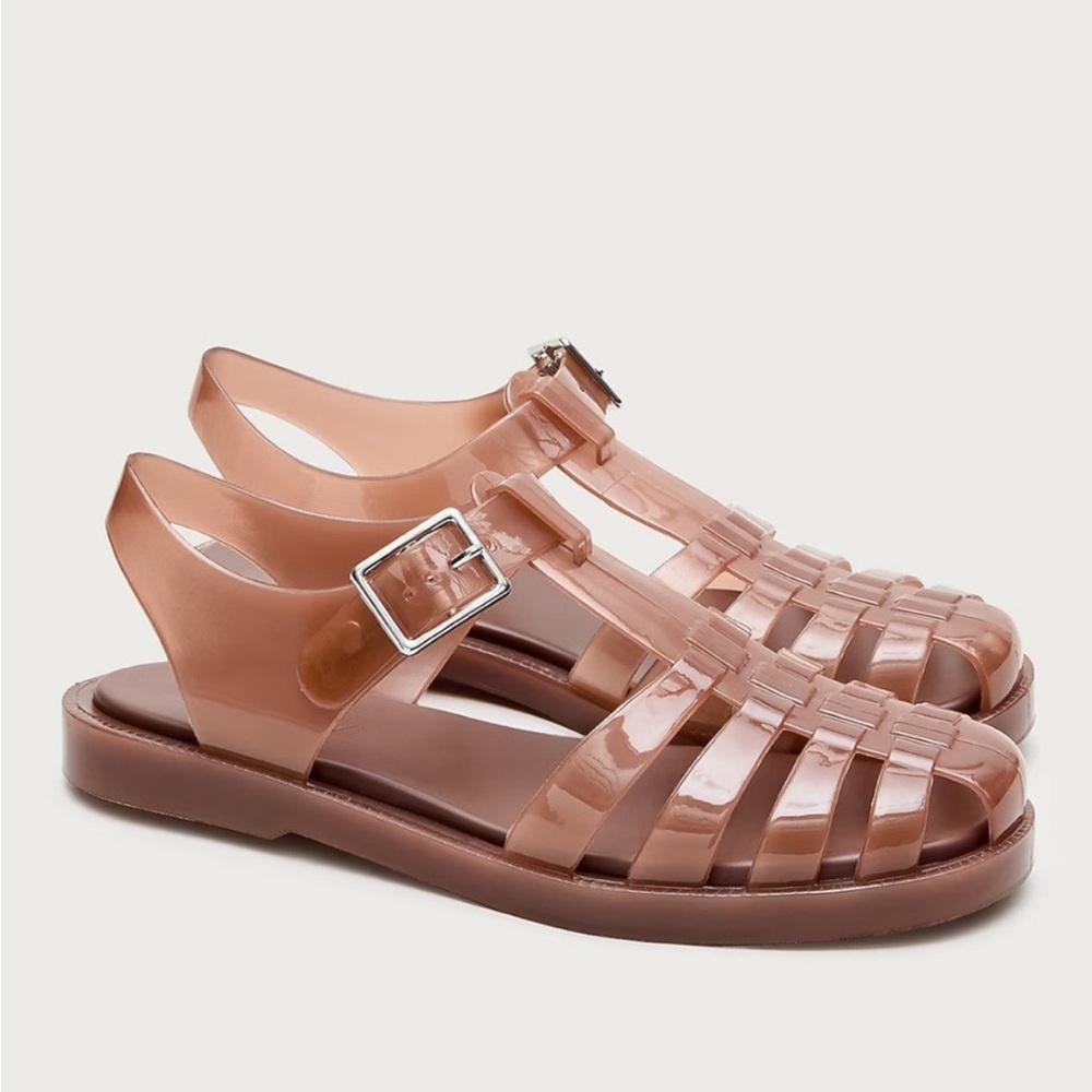 J. Crew Brown Fisherman Jelly Sandals